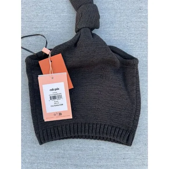 CULT GAIA Women's Sorine Knitted Top Black Size XS - Picture 3 of 4